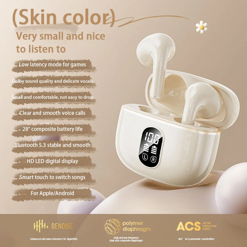 Écouteur sans fil Bluetooth 5.3