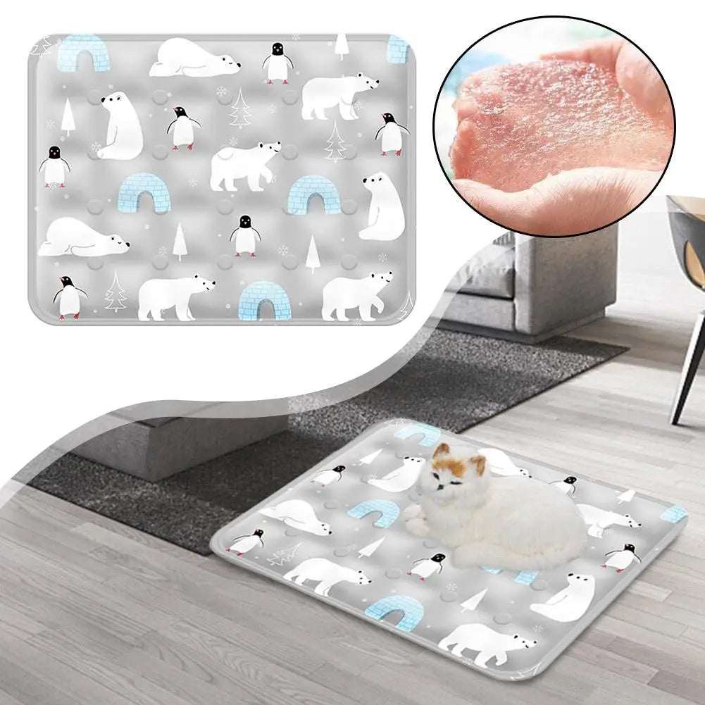 Coussin de refroidissement en gel de cristal de glace pour animaux de compagnie