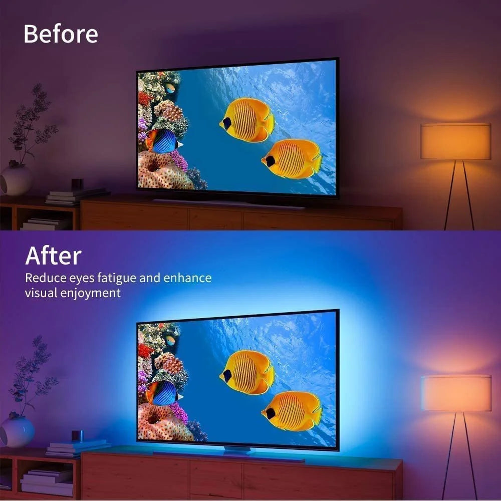 USB 5V LED lumières pour TV avec contrôle APP ruban Flexible RGB5050 30 LED s/m TV LED rétro-éclairage chambre décor éclairage