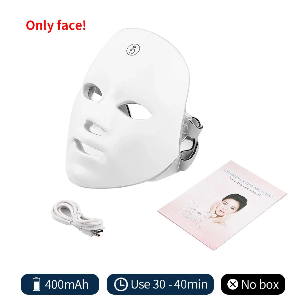 Machine de beauté pour le visage sans fil, masque facial à photons