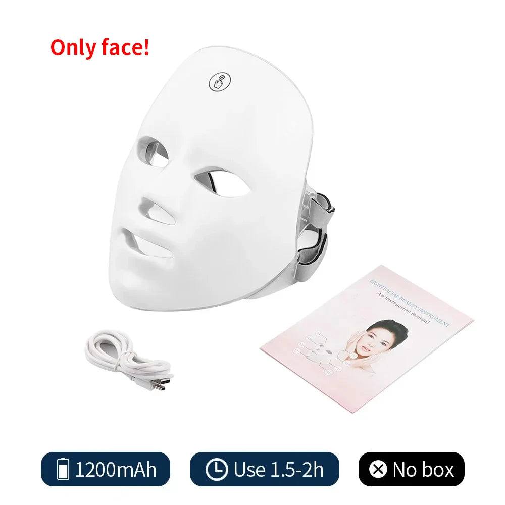 Machine de beauté pour le visage sans fil, masque facial à photons