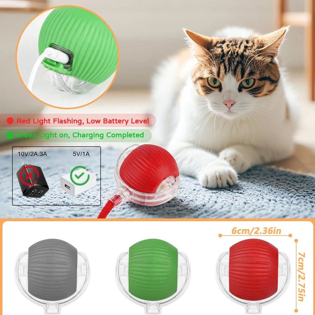 Jouet interactif pour chien et chat, boule roulante automatique