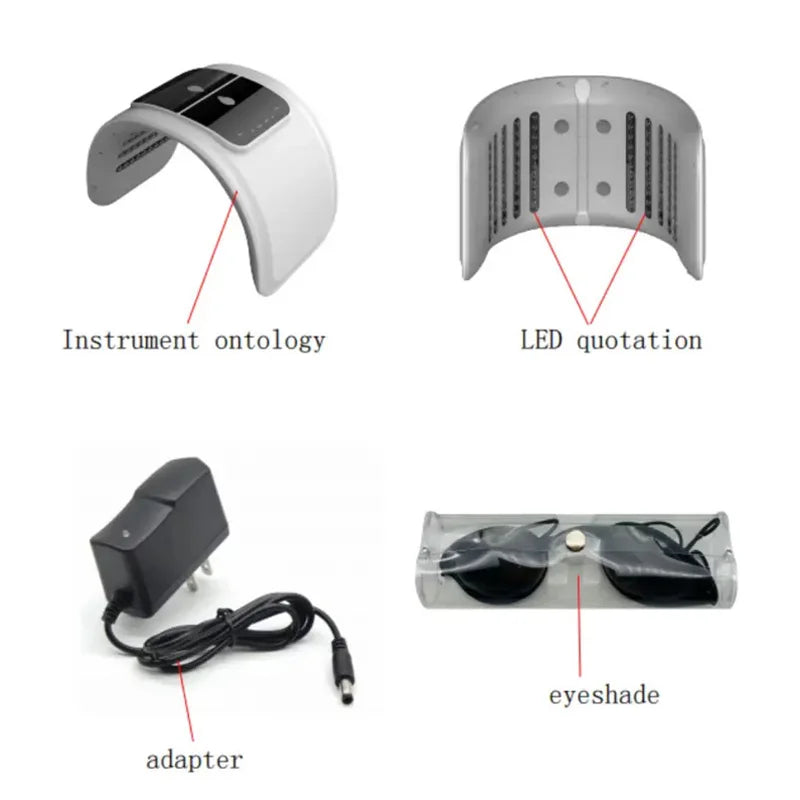 Masque Facial LED ,dispositif de pulvérisation faciale, lumière de rajeunissement de la peau, Machines de beauté du corps pour le soins de la peau