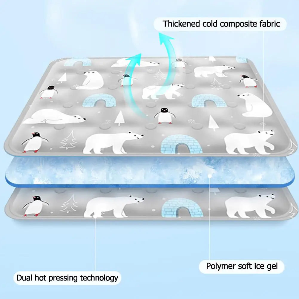 Coussin de refroidissement en gel de cristal de glace pour animaux de compagnie